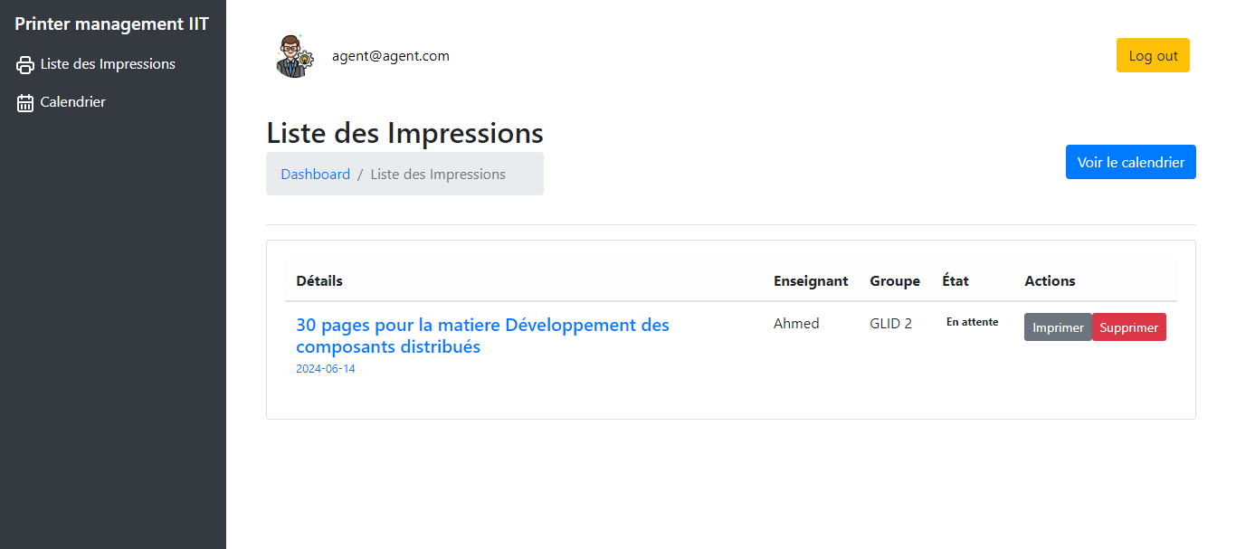 Print agent task dashboard