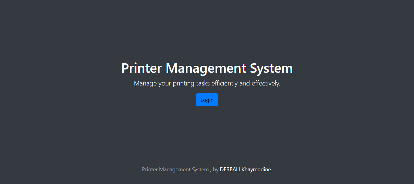 University Printer Management System